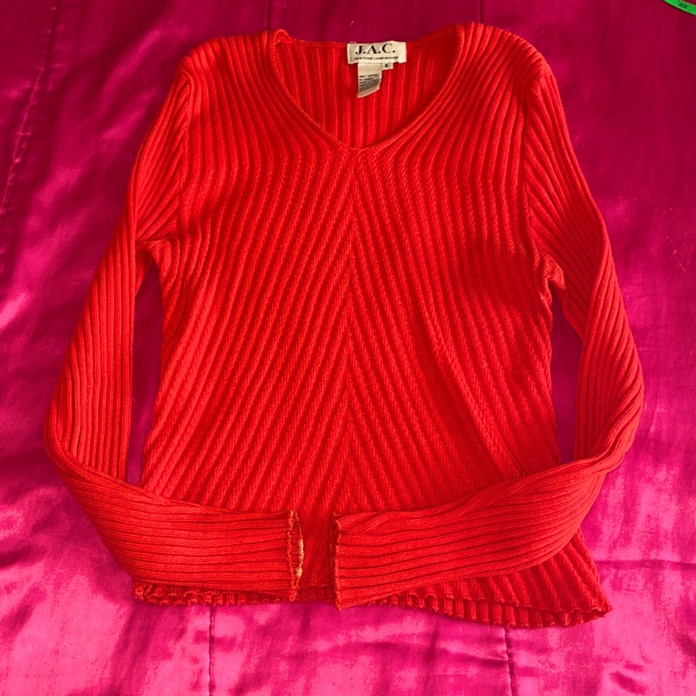 Rusty Orange Sweater Long Sleeve